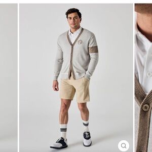 CALLAWAY LEGACY COLLECTION MENS COLOR BLOCK GOLF CARDIGAN SWEATER